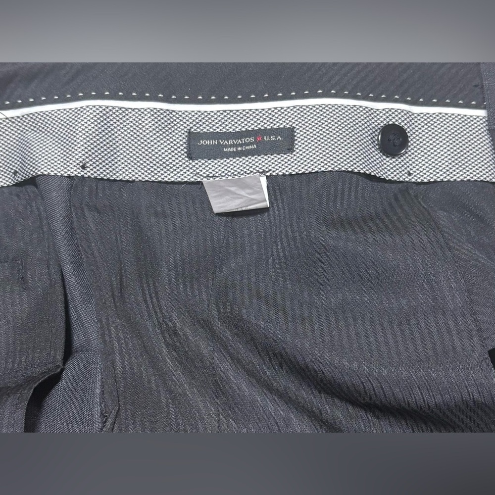 John Varvatos Charcoal Dress Trousers (36R) - Picture 2 of 5